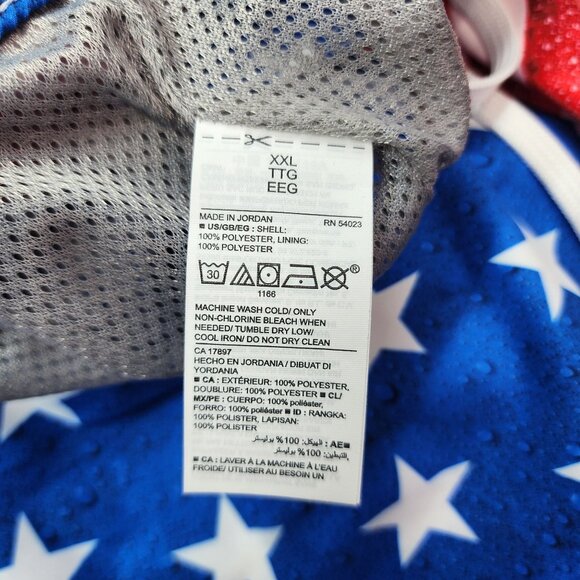 Mens Old Navy American Flag Swim Trunks Blue & Red Stars & Stripes XXL - Picture 15 of 16